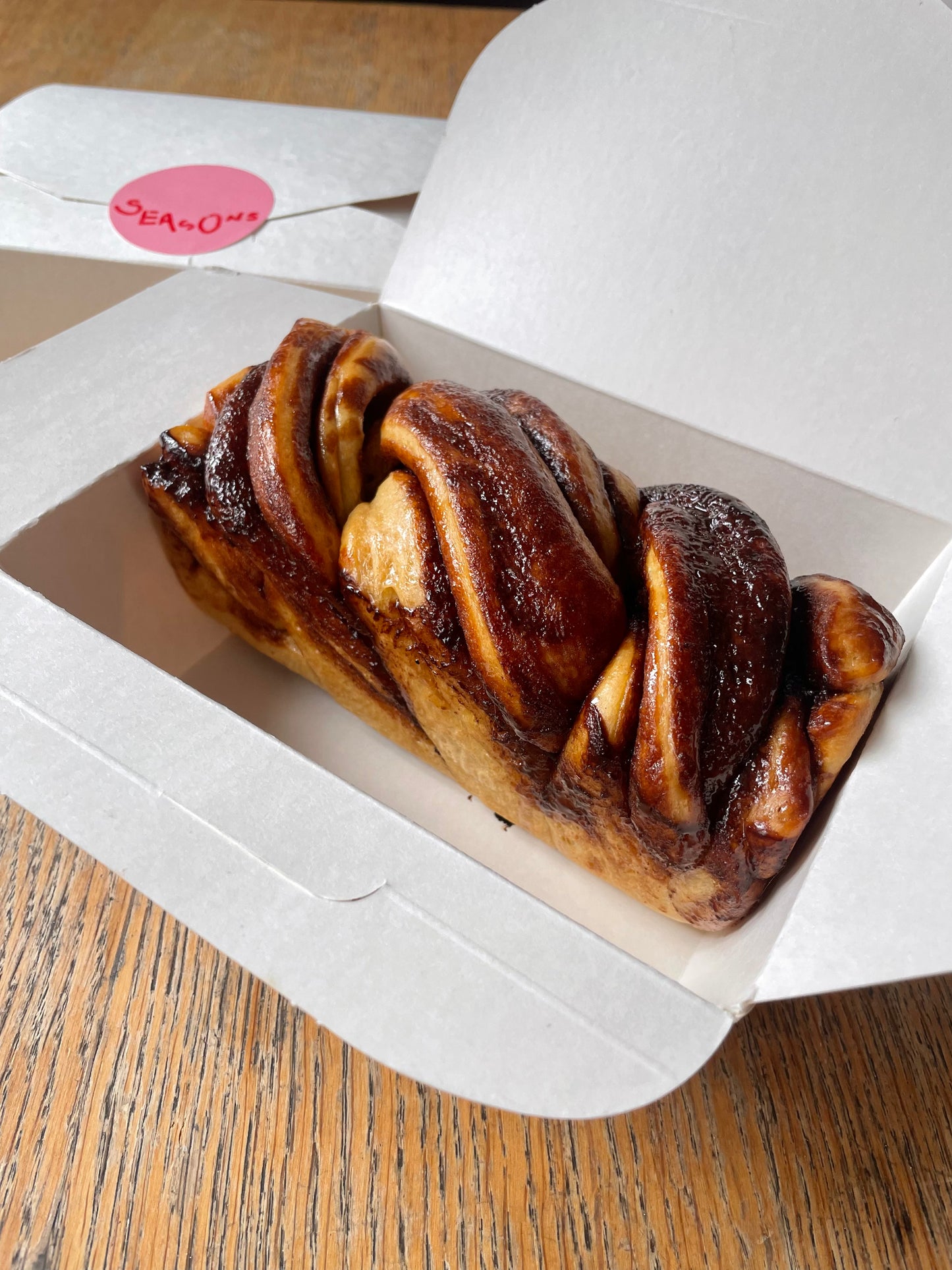 Cinnamon, cardamon and coconut sugar mini babka loaf